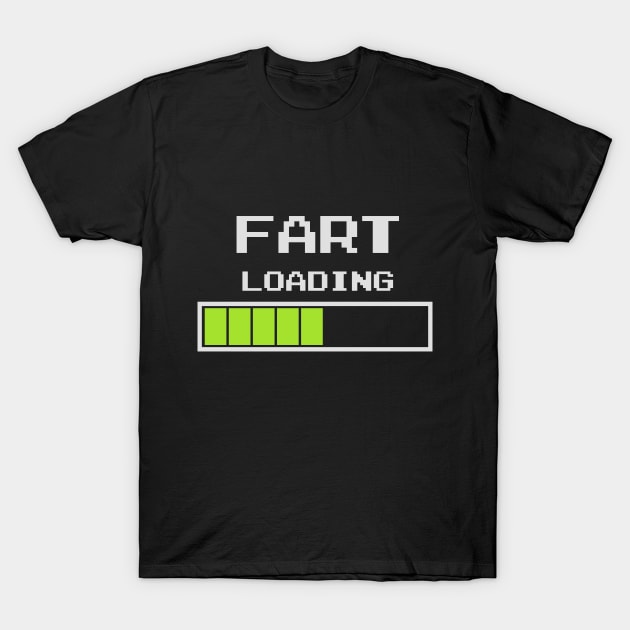 Fart Loading Funny Computer Retro T shirt T-Shirt by zvone106